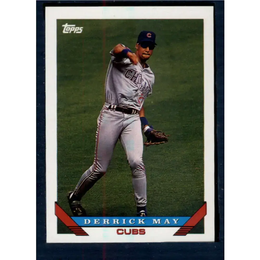 1993 Topps #391 Derrick May NM-MT Chicago Cubs Baseball Card - Baseball Card Single
