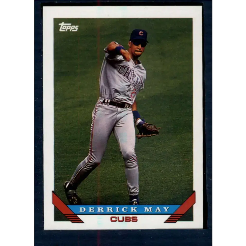 1993 Topps #391 Derrick May NM-MT Chicago Cubs Baseball Card - Baseball Card Single