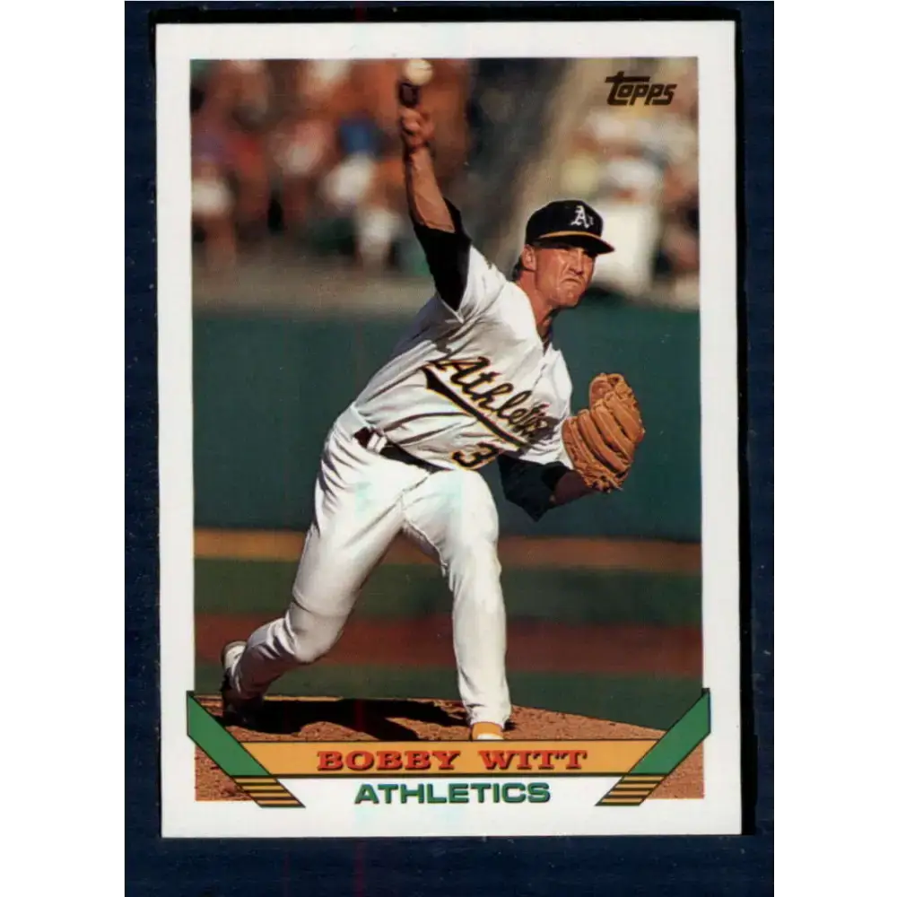 1993 Topps #398 Bobby Witt NM-MT Oakland Athletics Baseball Card - Baseball Card Single