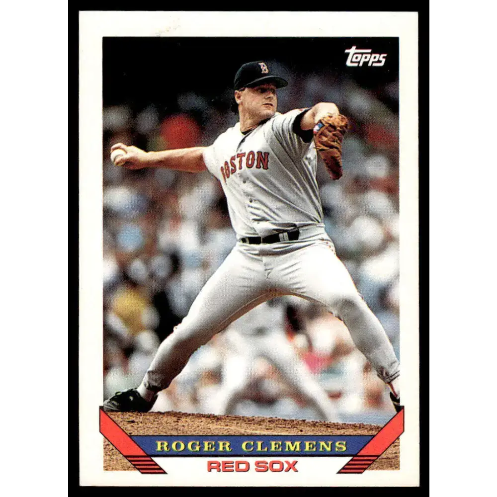 1993 Topps #4 Roger Clemens EX/NM Boston Red Sox Baseball Card - Baseball Card Single