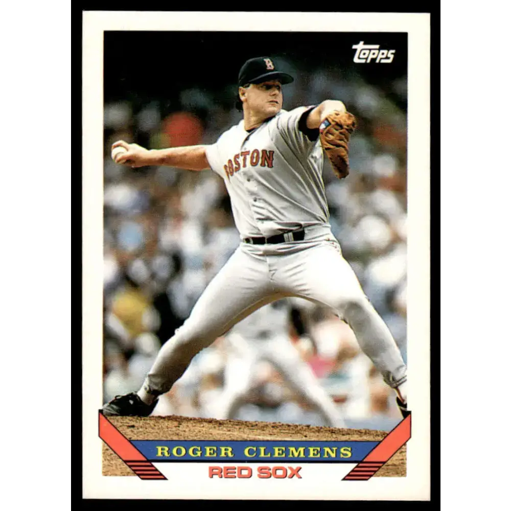 1993 Topps #4 Roger Clemens EX/NM Boston Red Sox Baseball Card - Baseball Card Single