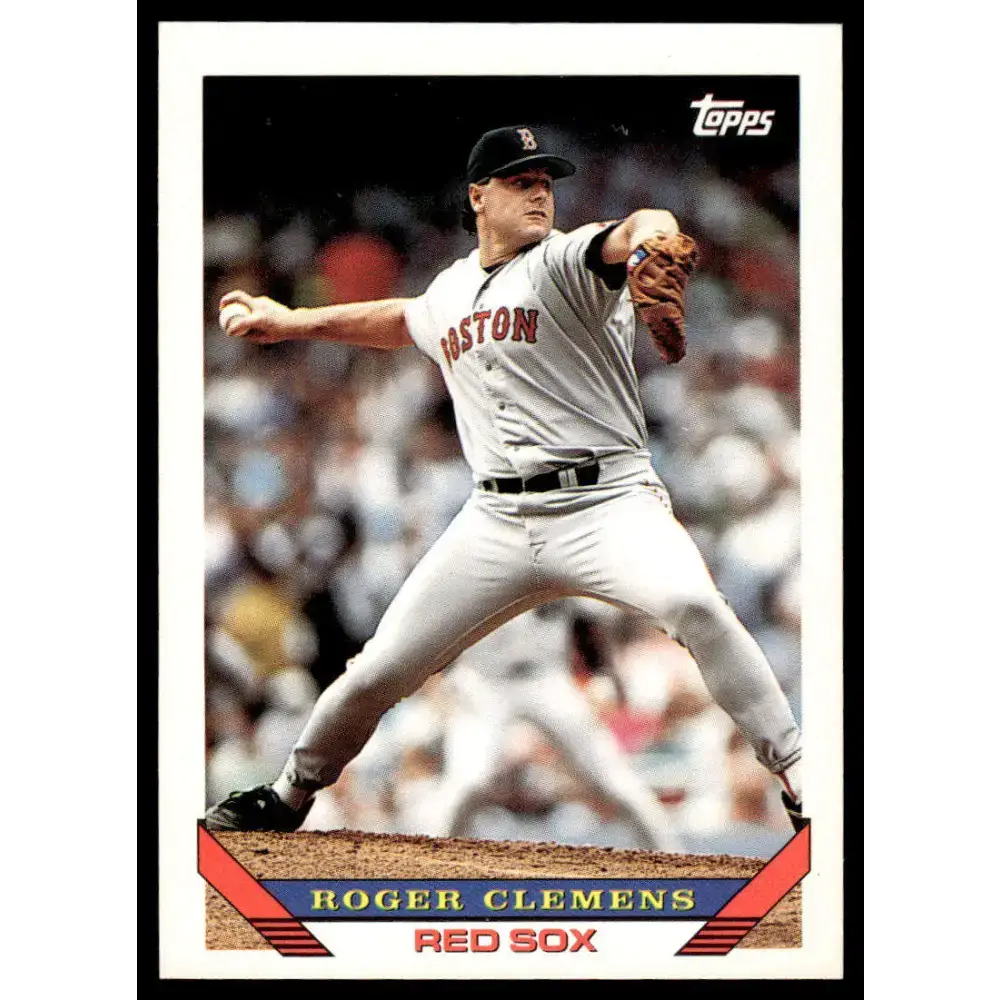 1993 Topps #4 Roger Clemens EX/NM Boston Red Sox Baseball Card - Baseball Card Single