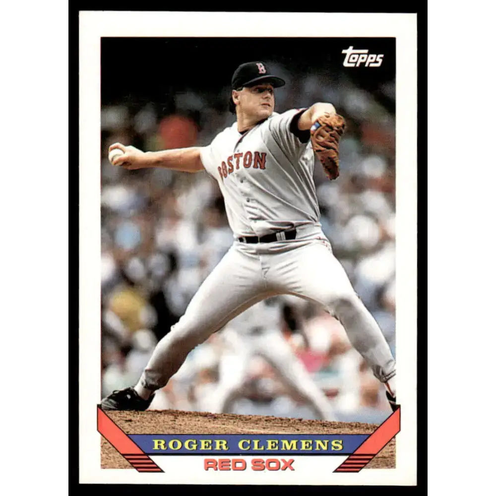 1993 Topps #4 Roger Clemens EX/NM Boston Red Sox Baseball Card - Baseball Card Single