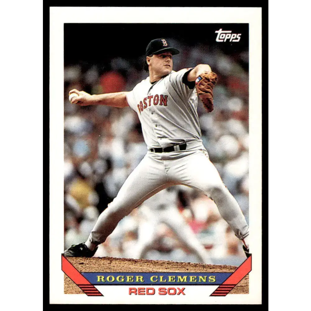 1993 Topps #4 Roger Clemens EX/NM Boston Red Sox Baseball Card - Baseball Card Single