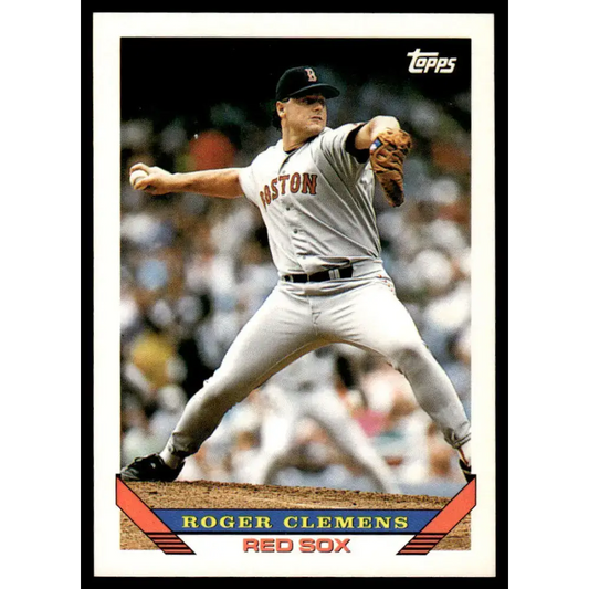 1993 Topps #4 Roger Clemens EX/NM Boston Red Sox Baseball Card - Baseball Card Single