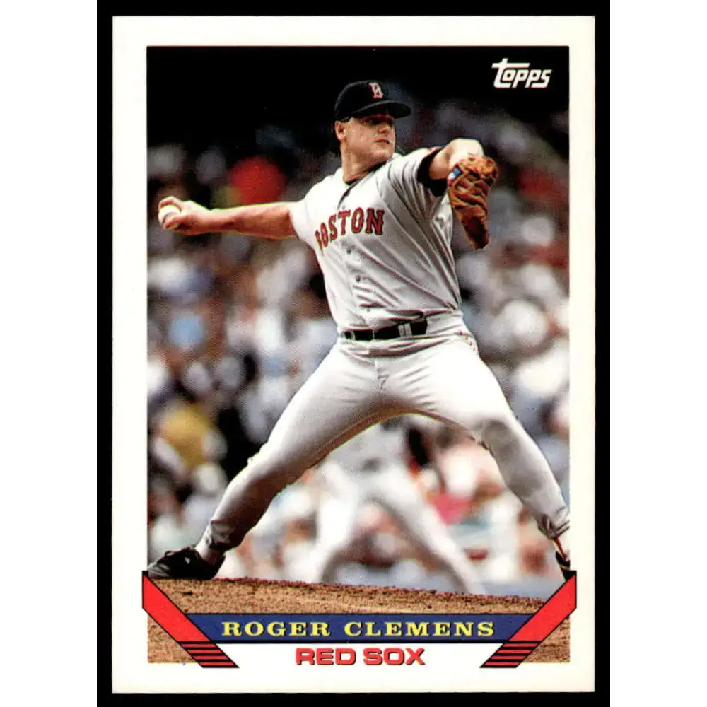 1993 Topps #4 Roger Clemens EX/NM Boston Red Sox Baseball Card - Baseball Card Single