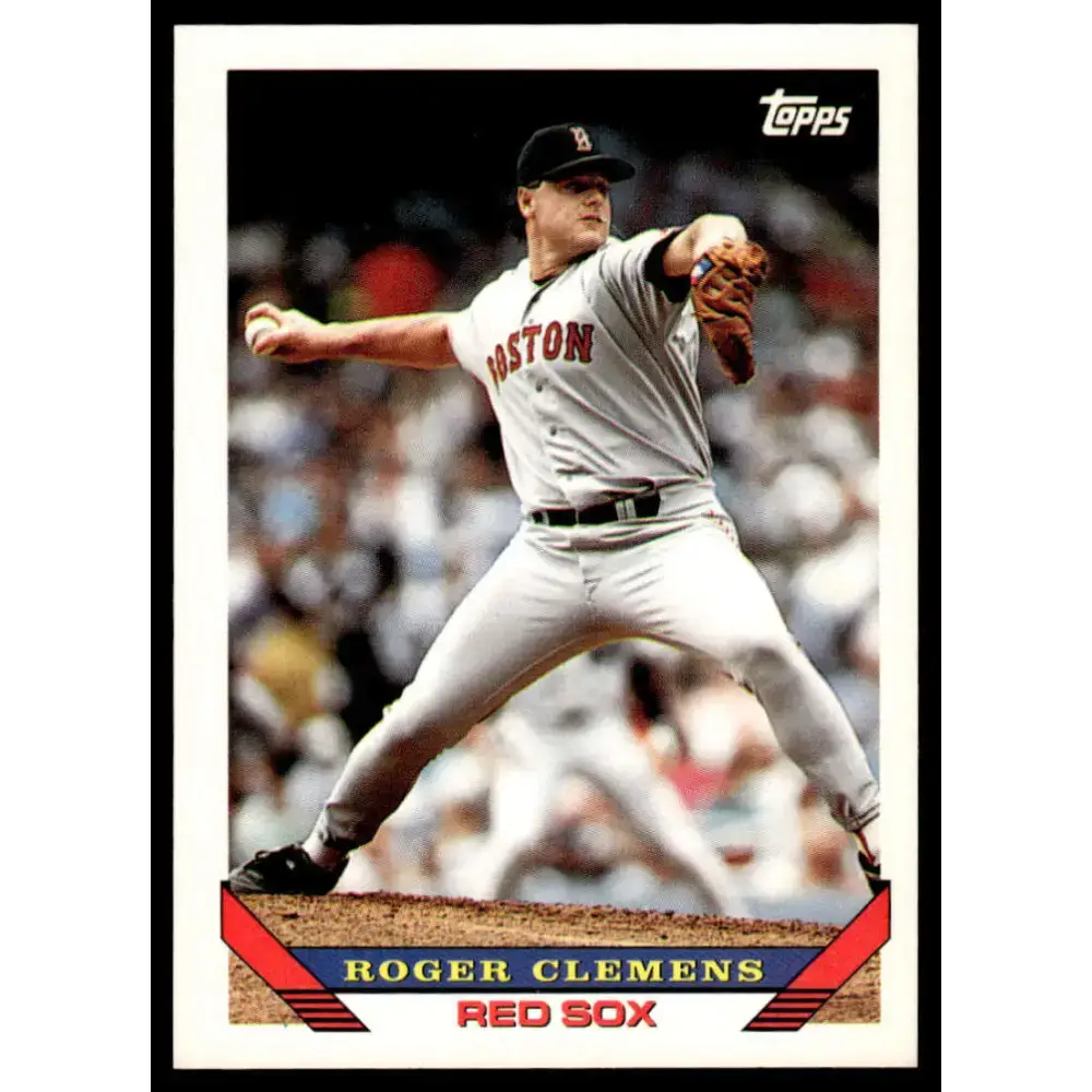 1993 Topps #4 Roger Clemens EX/NM Boston Red Sox Baseball Card - Baseball Card Single