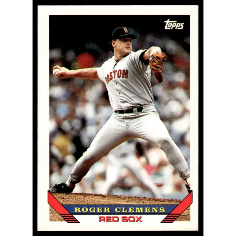 1993 Topps #4 Roger Clemens EX/NM Boston Red Sox Baseball Card - Baseball Card Single