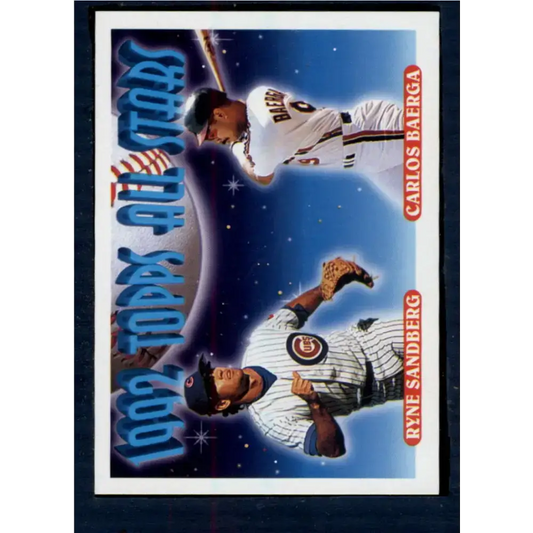 1993 Topps #402 Ryne Sandberg/Carlos Baerga NM-MT Chicago Cubs/Cleveland Indians Baseball Card - Baseball Card Single