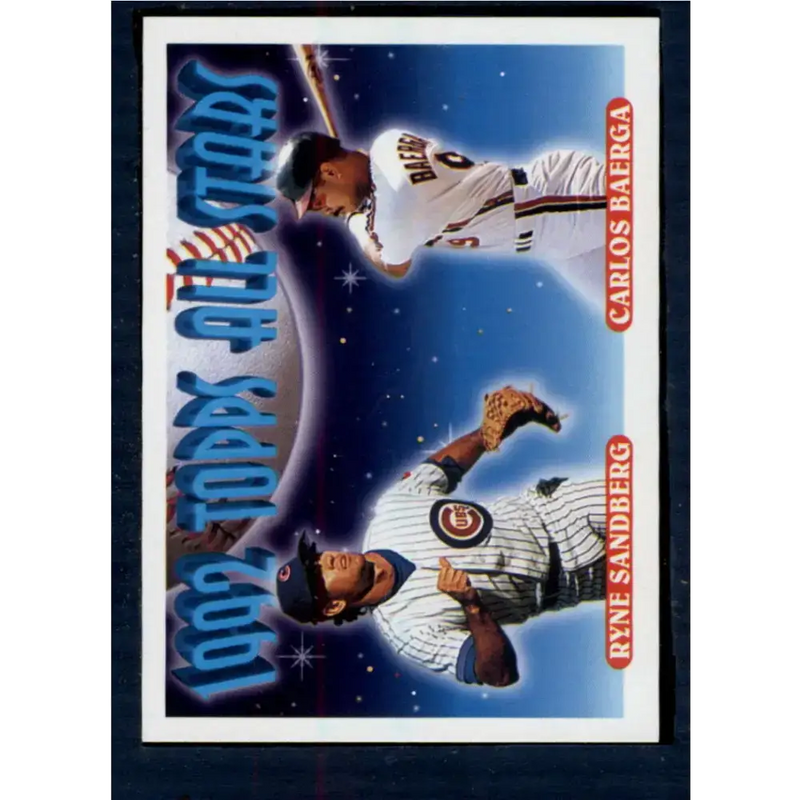 1993 Topps #402 Ryne Sandberg/Carlos Baerga NM-MT Chicago Cubs/Cleveland Indians Baseball Card - Baseball Card Single