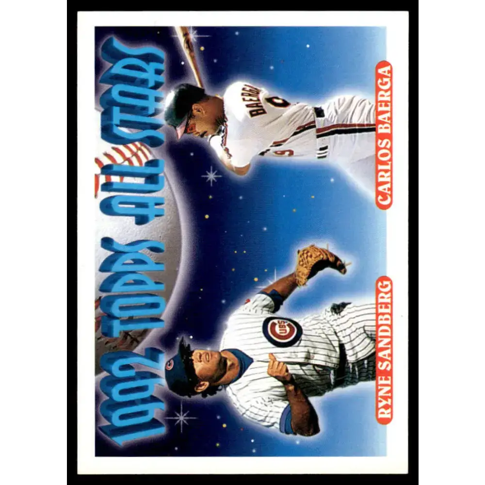1993 Topps #402 Sandberg/Baerga AS EX Chicago Cubs / Cleveland Indians Baseball Card - Baseball Card Single