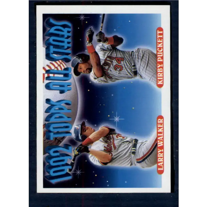 1993 Topps #406 Larry Walker/Kirby Puckett NM-MT Montreal Expos/Minnesota Twins Baseball Card - Baseball Card Single