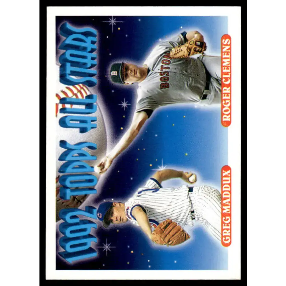 1993 Topps #409 Greg Maddux / Roger Clemens AS EX/NM Chicago Cubs / Boston Red Sox Baseball Card - Baseball Card Single