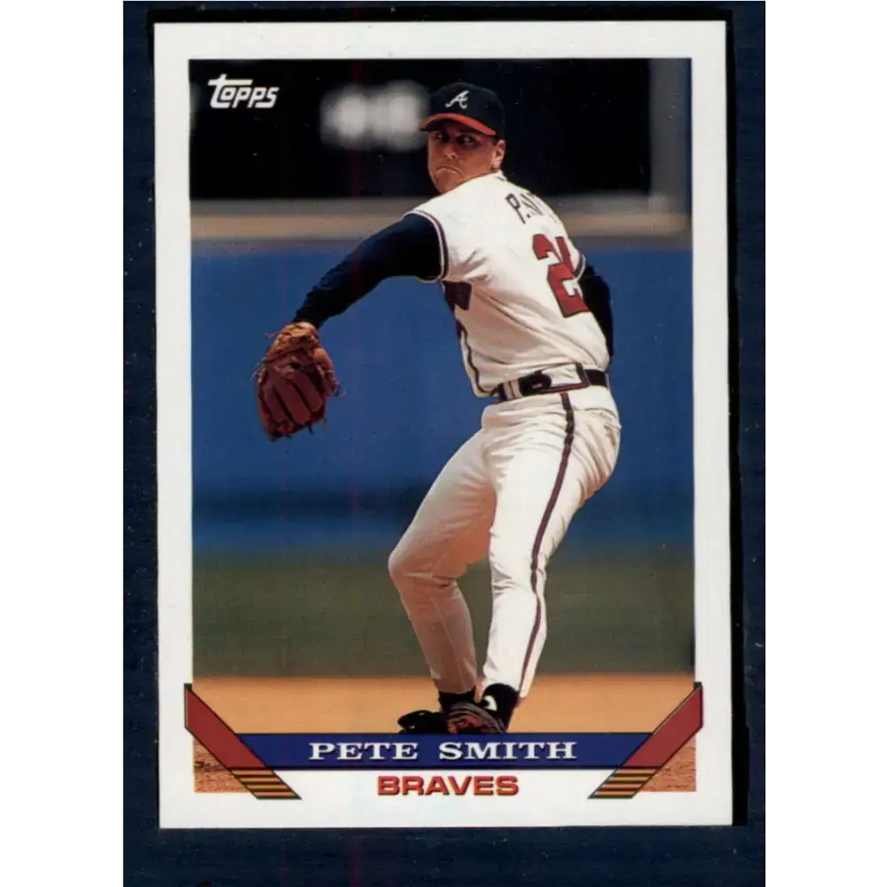 1993 Topps #413 Pete Smith NM-MT Atlanta Braves Baseball Card - Baseball Card Single