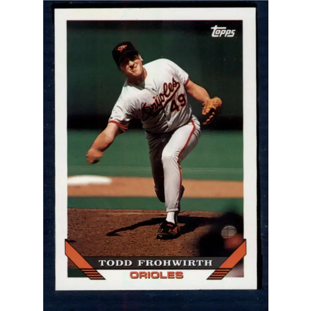 1993 Topps #415 Todd Frohwirth NM-MT Baltimore Orioles Baseball Card - Baseball Card Single