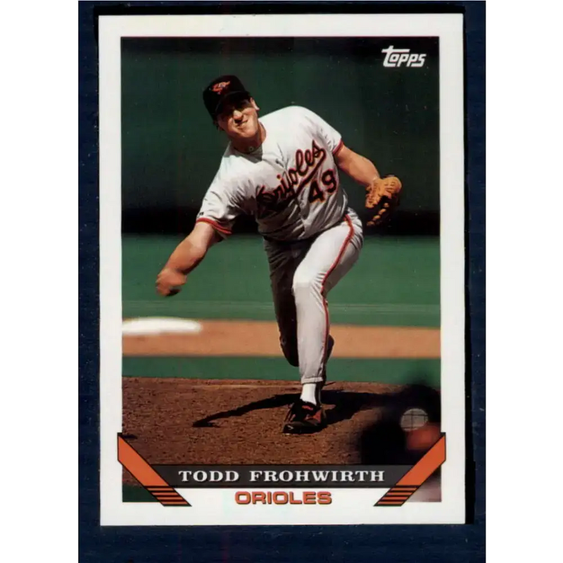 1993 Topps #415 Todd Frohwirth NM-MT Baltimore Orioles Baseball Card - Baseball Card Single
