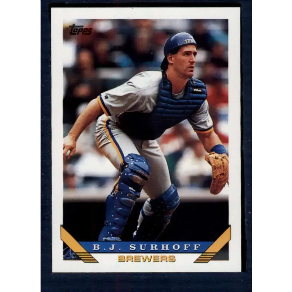 1993 Topps #417 B.J. Surhoff NM-MT Milwaukee Brewers Baseball Card - Baseball Card Single