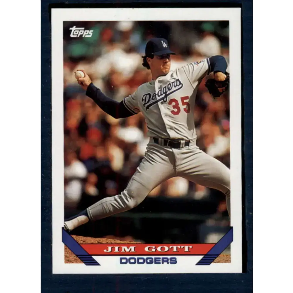 1993 Topps #418 Jim Gott NM-MT Los Angeles Dodgers Baseball Card - Baseball Card Single