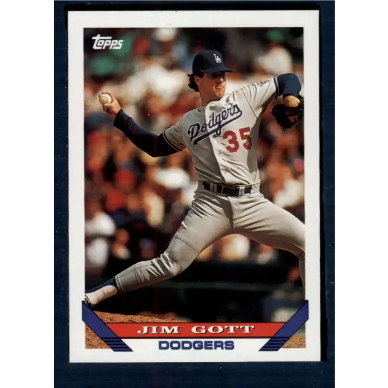 1993 Topps #418 Jim Gott NM-MT Los Angeles Dodgers Baseball Card - Baseball Card Single