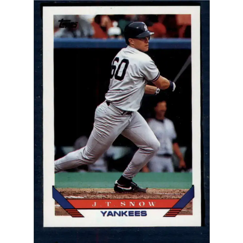 1993 Topps #422 J.T. Snow NM-MT RC Rookie New York Yankees Baseball Card - Baseball Card Single