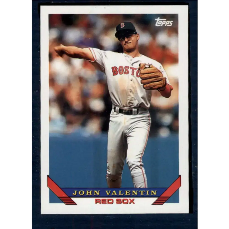 1993 Topps #424 John Valentin NM-MT Boston Red Sox Baseball Card - Baseball Card Single