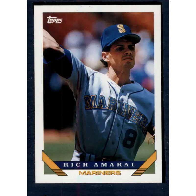 1993 Topps #431 Rich Amaral NM-MT Seattle Mariners Baseball Card - Baseball Card Single