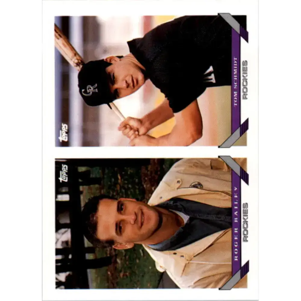 1993 Topps #433 Roger Bailey/Tom Schmidt NM-MT RC Rookie Colorado Rockies Baseball Card - Baseball Card Single