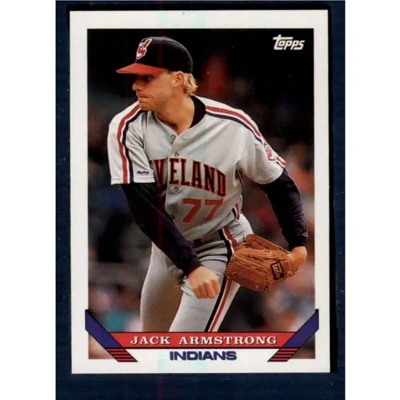 1993 Topps #434 Jack Armstrong NM-MT Cleveland Indians Baseball Card - Baseball Card Single