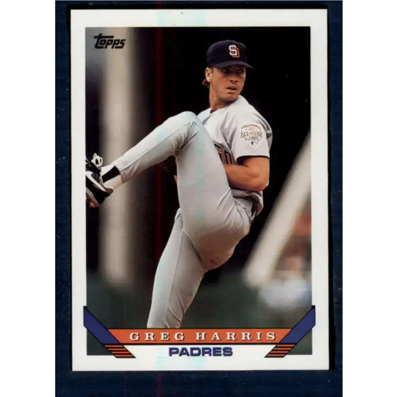 1993 Topps #436 Greg Harris NM-MT San Diego Padres Baseball Card - Baseball Card Single
