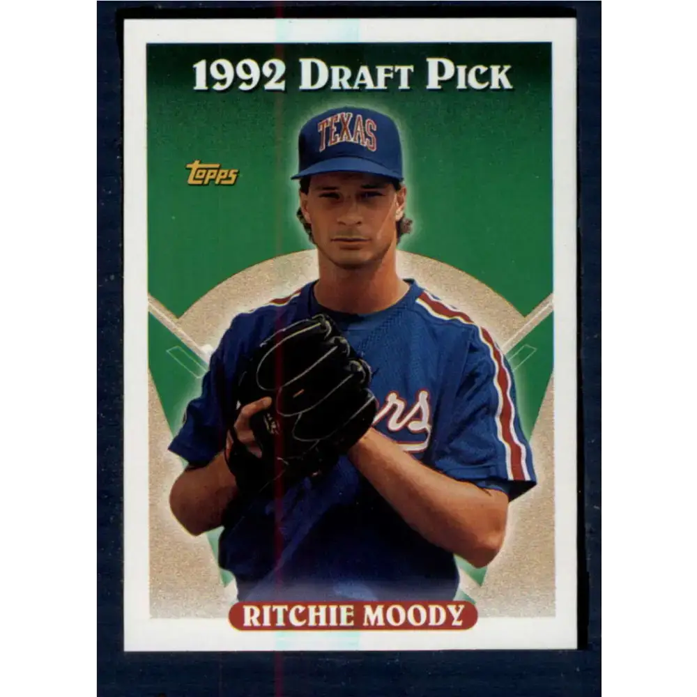1993 Topps #438 Ritchie Moody NM-MT RC Rookie Texas Rangers Baseball Card - Baseball Card Single