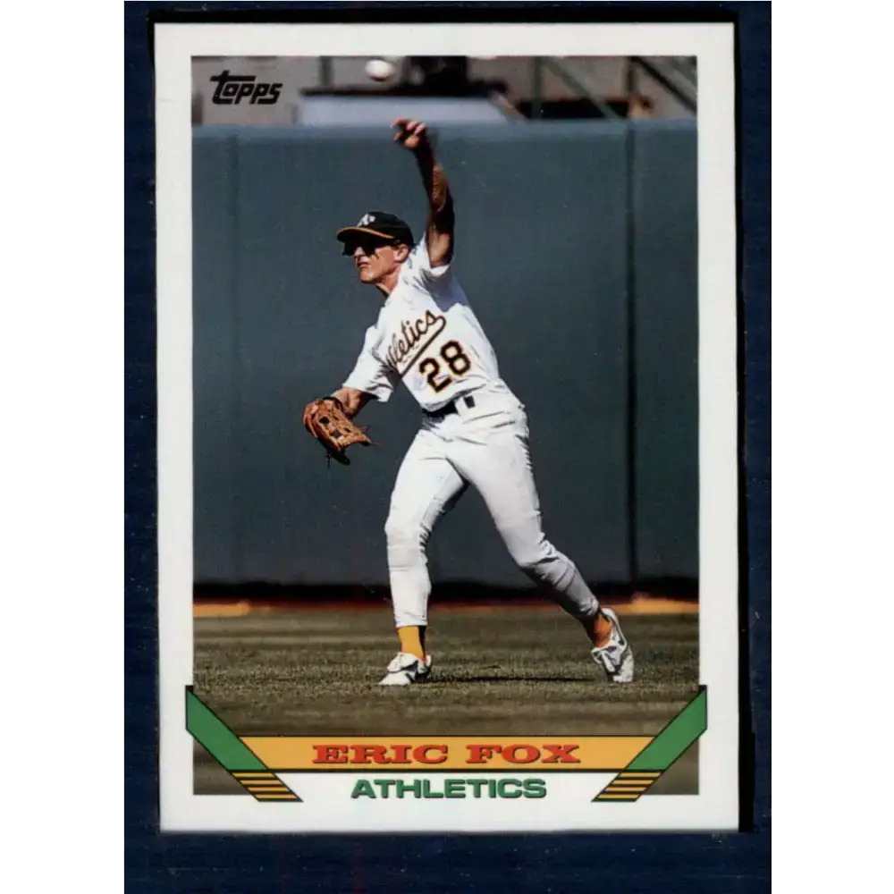 1993 Topps #46 Eric Fox NM-MT Oakland Athletics Baseball Card - Baseball Card Single