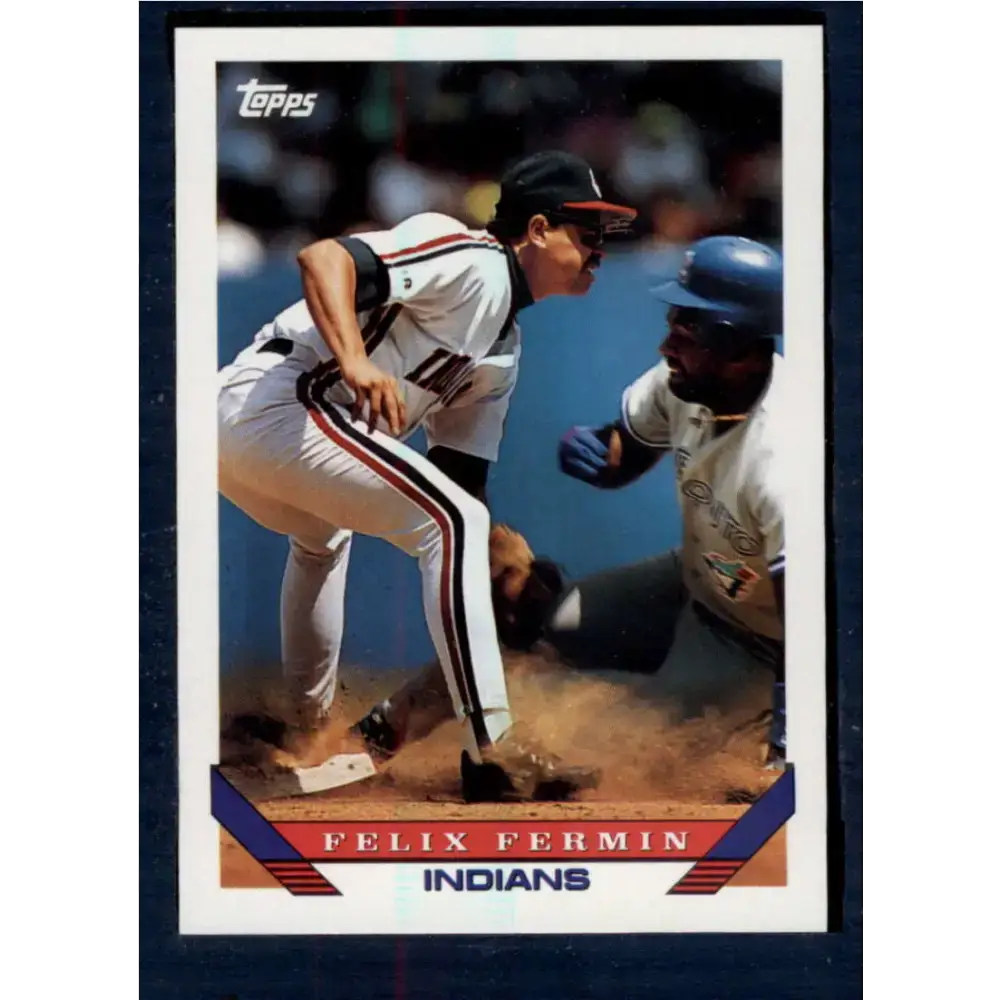 1993 Topps #462 Felix Fermin NM-MT Cleveland Indians Baseball Card - Baseball Card Single