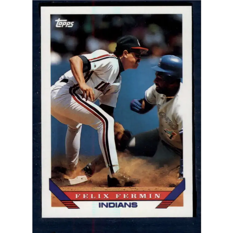 1993 Topps #462 Felix Fermin NM-MT Cleveland Indians Baseball Card - Baseball Card Single