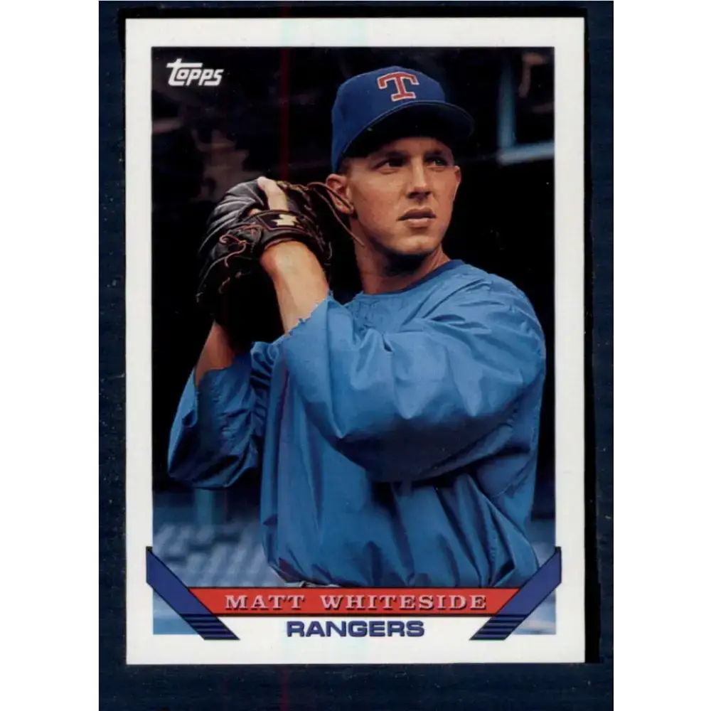 1993 Topps #468 Matt Whiteside NM-MT RC Rookie Texas Rangers Baseball Card - Baseball Card Single