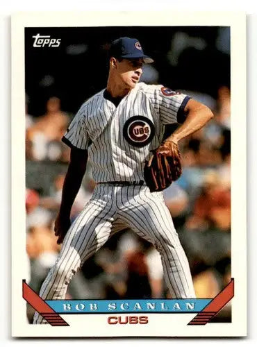 Chicago Cubs Bob Scanlan 1993 Topps baseball card with original gloss in excellent condition