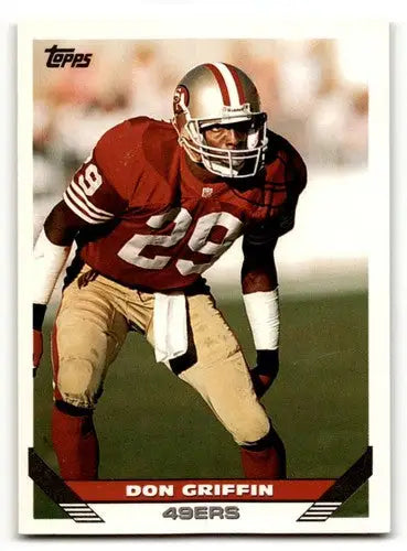 1993 Topps #47 Don Griffin San Francisco 49ers Football Cards EX/NM ID:61218 - Football Card Single