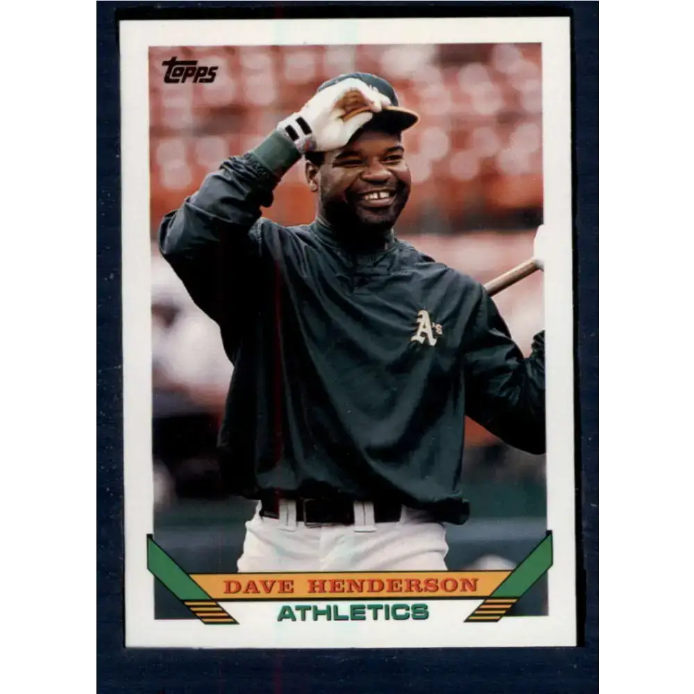 1993 Topps #473 Dave Henderson NM-MT Oakland Athletics Baseball Card - Baseball Card Single