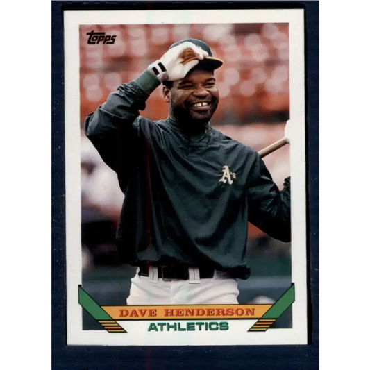 1993 Topps #473 Dave Henderson NM-MT Oakland Athletics Baseball Card