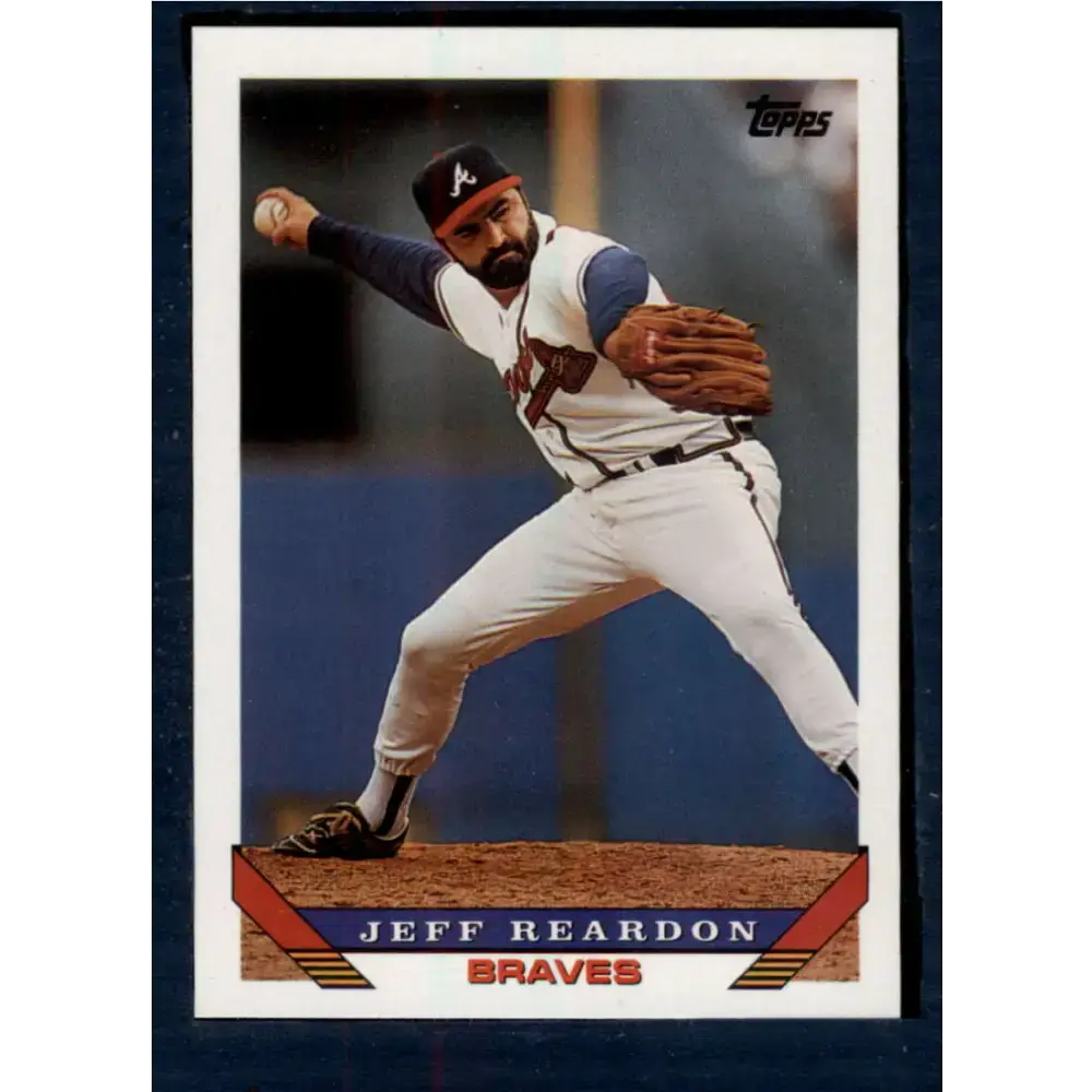 1993 Topps #475 Jeff Reardon NM-MT Atlanta Braves Baseball Card - Baseball Card Single
