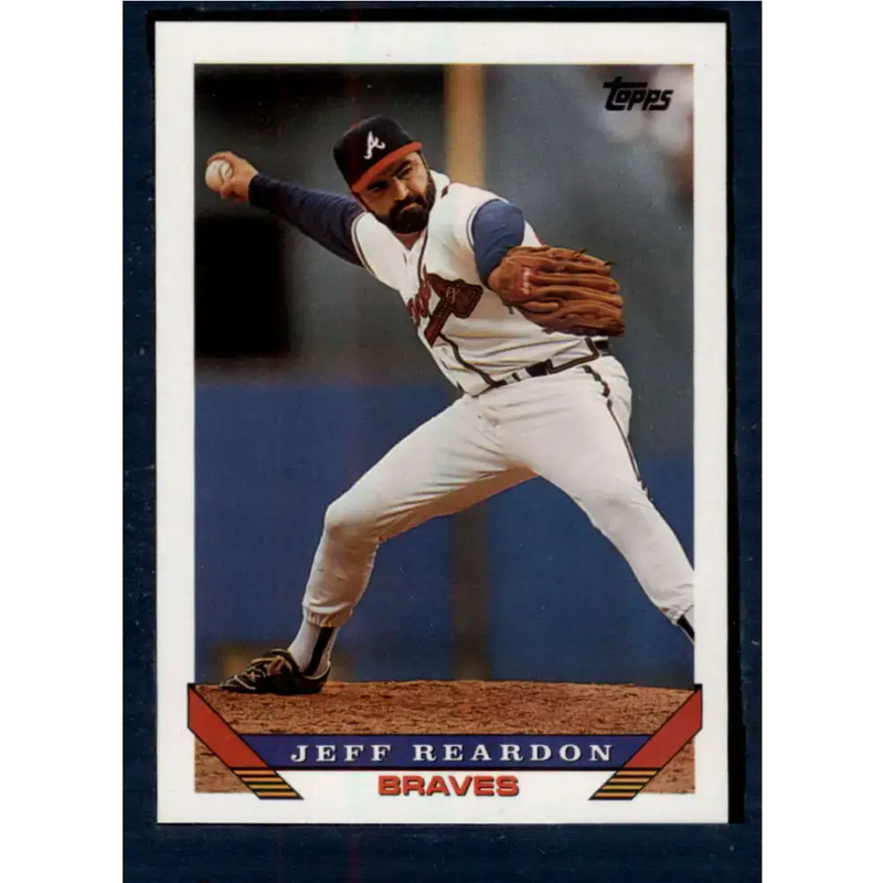 1993 Topps #475 Jeff Reardon NM-MT Atlanta Braves Baseball Card - Baseball Card Single