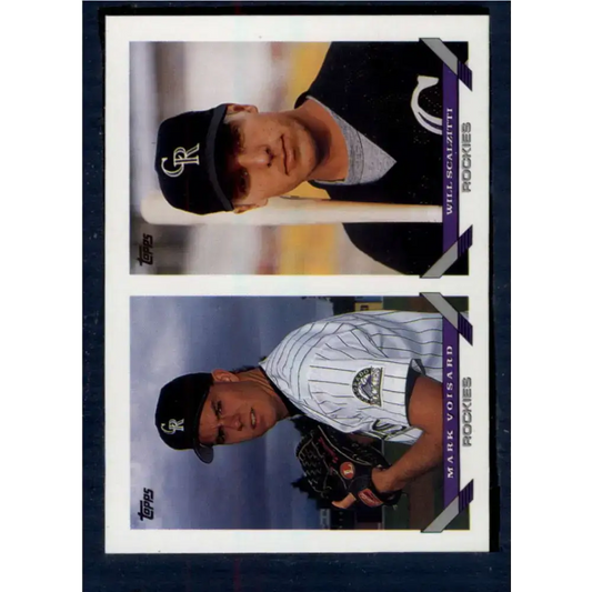 1993 Topps #476 Mark Voisard/Will Scalzitti NM-MT RC Rookie Colorado Rockies Baseball Card