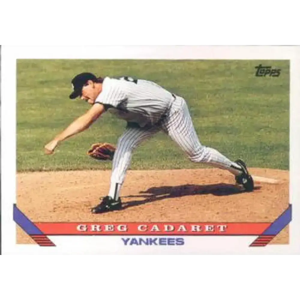 1993 Topps #478 Greg Cadaret NM-MT New York Yankees Baseball Card - Baseball Card Single
