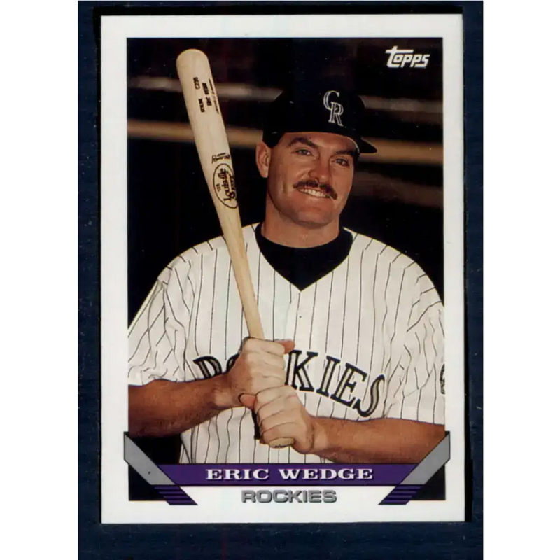 1993 Topps #486 Eric Wedge NM-MT RC Rookie Colorado Rockies Baseball Card - Baseball Card Single