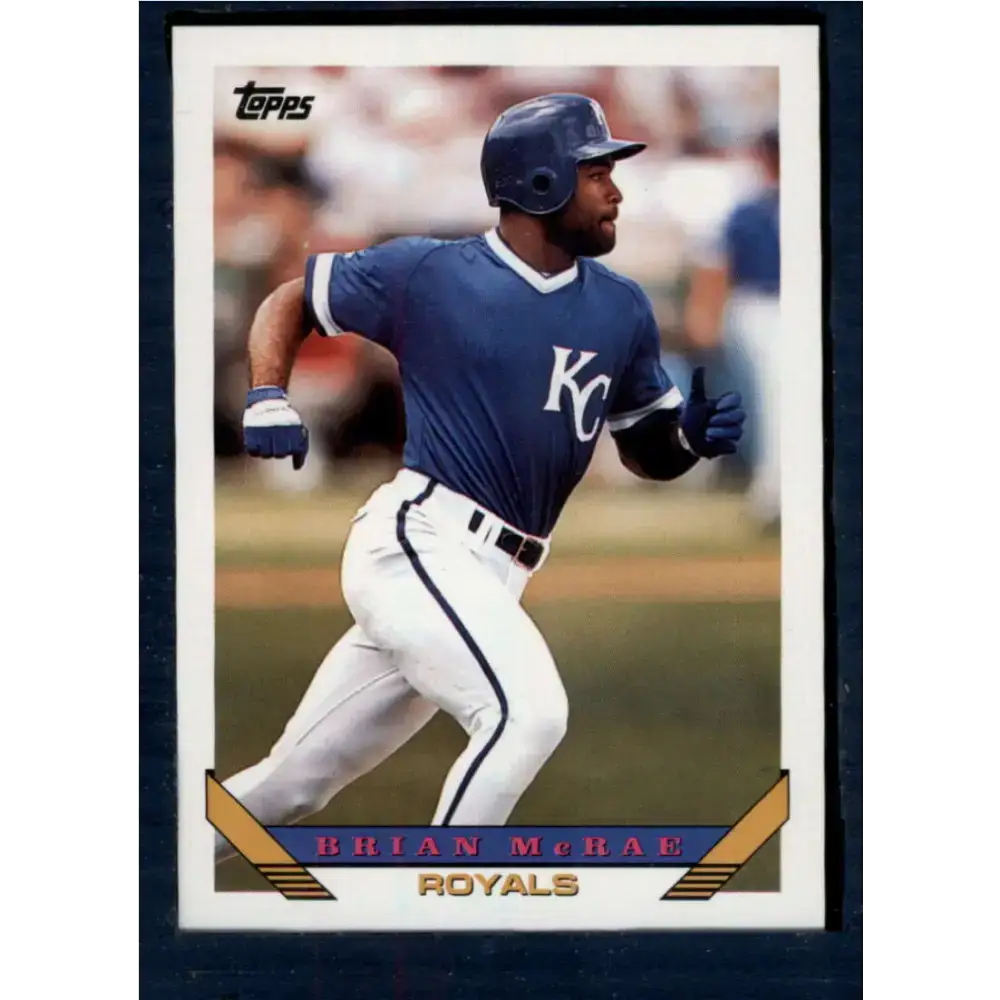 1993 Topps #49 Brian McRae NM-MT Kansas City Royals Baseball Card - Baseball Card Single