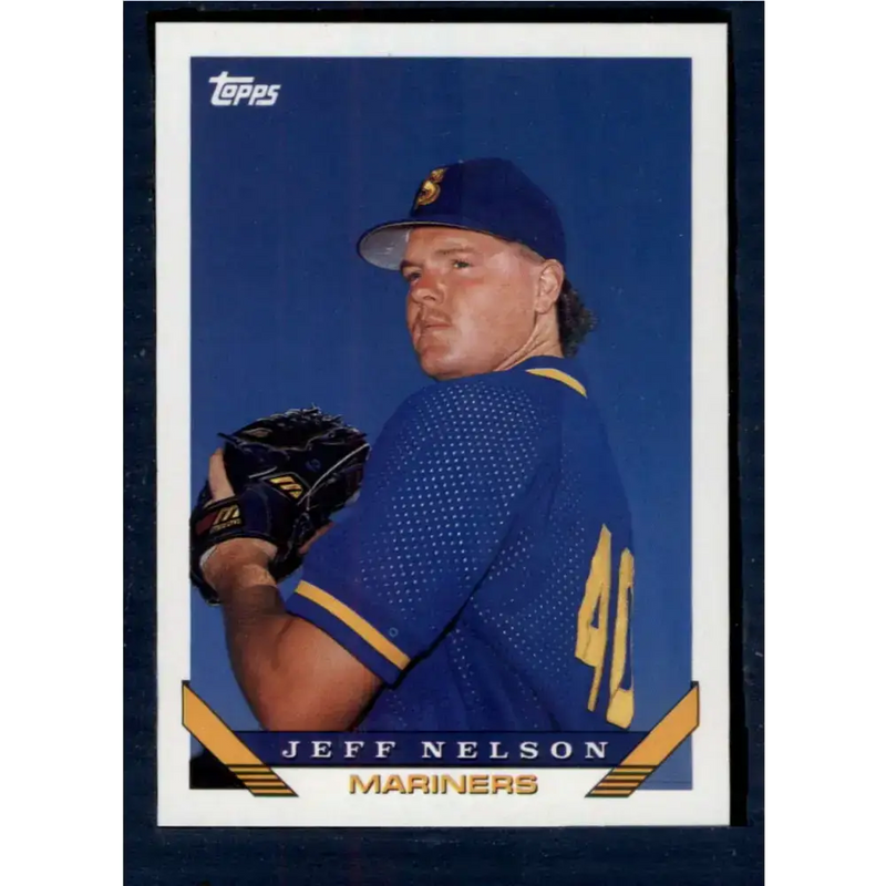 1993 Topps #493 Jeff Nelson NM-MT Seattle Mariners Baseball Card - Baseball Card Single
