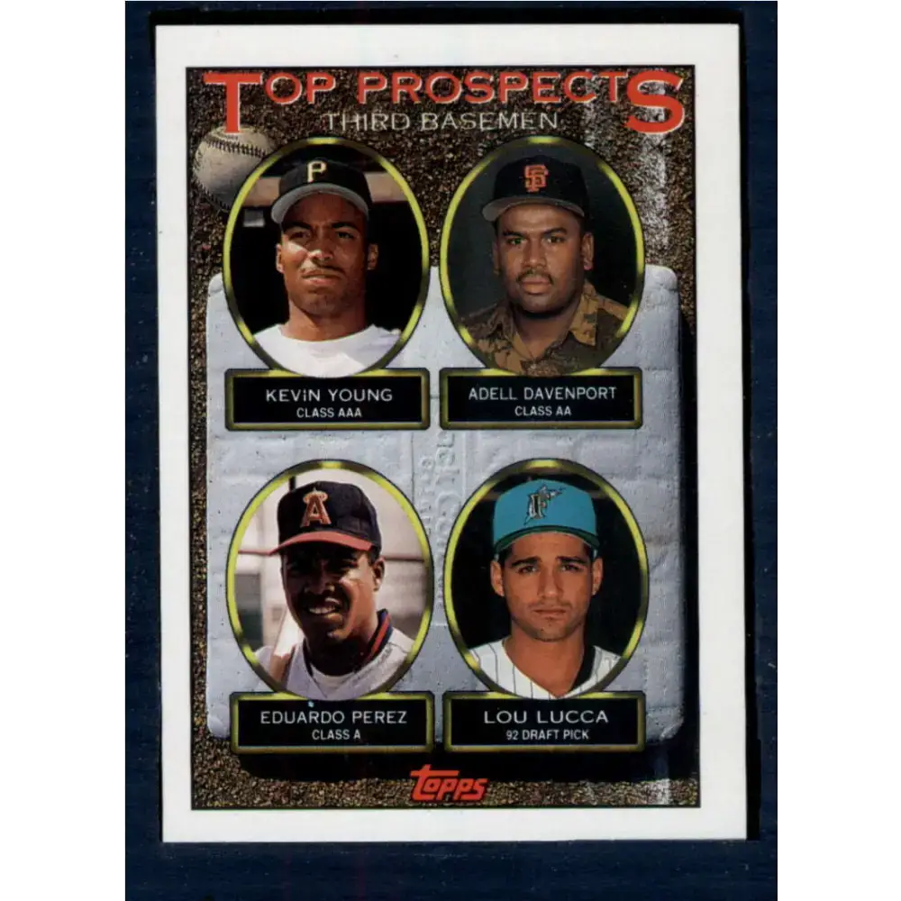 1993 Topps #494 Kevin Young/Adell Davenport/Eduardo Perez/Lou Lucca NM-MT RC Rookie Pittsburgh Pirates/San Francisco
