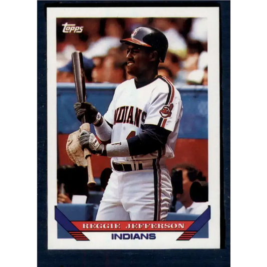 1993 Topps #496 Reggie Jefferson NM-MT Cleveland Indians Baseball Card - Baseball Card Single