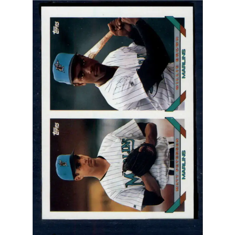1993 Topps #497 Matt Petersen/Willie Brown NM-MT RC Rookie Florida Marlins Baseball Card - Baseball Card Single