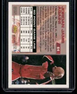1993 Topps 50 Point Club Michael Jordan #64 Basketball