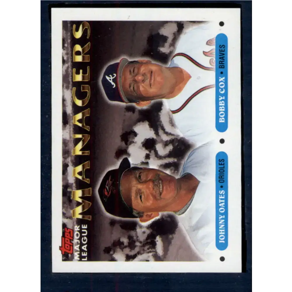 1993 Topps #501 Johnny Oates/Bobby Cox NM-MT Baltimore Orioles/Atlanta Braves Baseball Card - Baseball Card Single